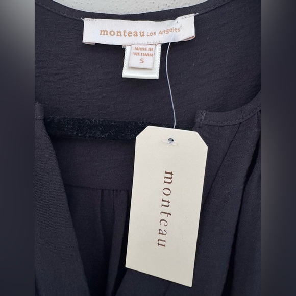 NWT Monteau Size S Tiered Black Maxi Dress - Picture 4 of 11